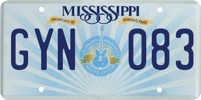 MS license plate GYN083