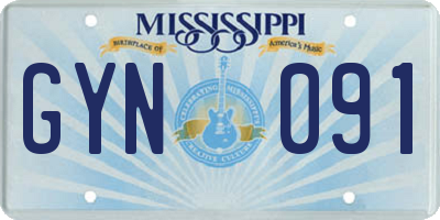 MS license plate GYN091