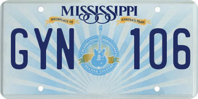 MS license plate GYN106