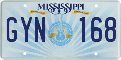 MS license plate GYN168
