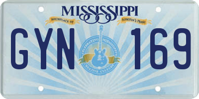 MS license plate GYN169