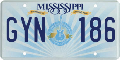 MS license plate GYN186