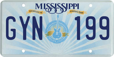 MS license plate GYN199
