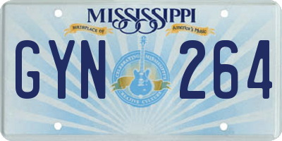 MS license plate GYN264
