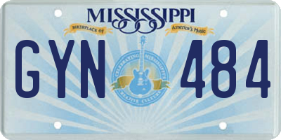 MS license plate GYN484