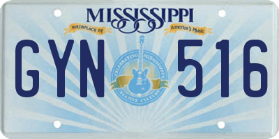 MS license plate GYN516