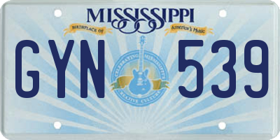 MS license plate GYN539