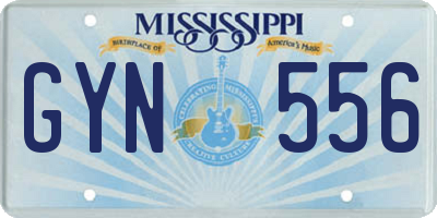 MS license plate GYN556