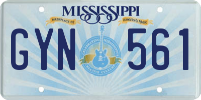 MS license plate GYN561