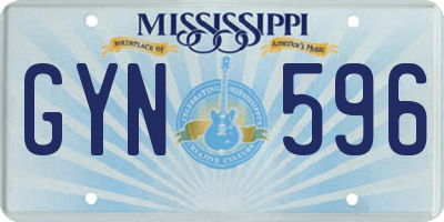 MS license plate GYN596