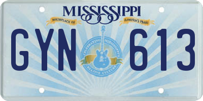 MS license plate GYN613