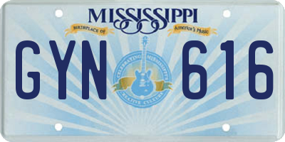 MS license plate GYN616