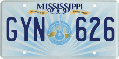 MS license plate GYN626