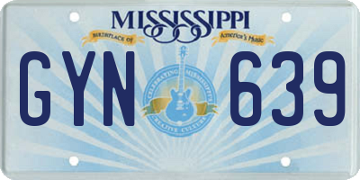 MS license plate GYN639