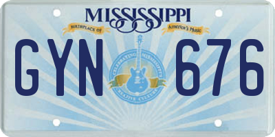 MS license plate GYN676