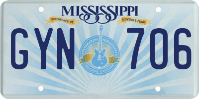 MS license plate GYN706