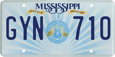MS license plate GYN710
