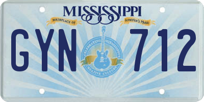 MS license plate GYN712