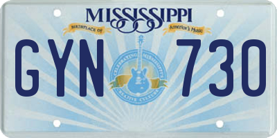 MS license plate GYN730