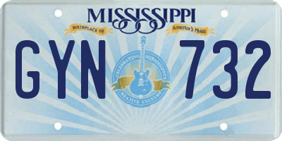 MS license plate GYN732
