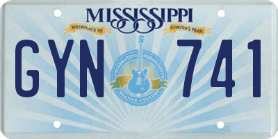 MS license plate GYN741
