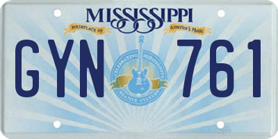 MS license plate GYN761