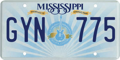 MS license plate GYN775