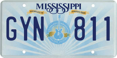 MS license plate GYN811