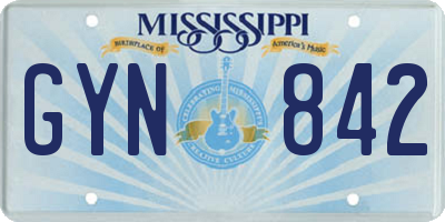 MS license plate GYN842