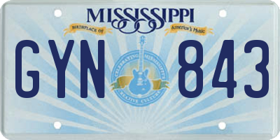 MS license plate GYN843