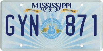MS license plate GYN871