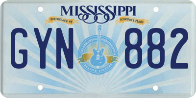 MS license plate GYN882