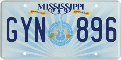 MS license plate GYN896