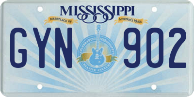 MS license plate GYN902