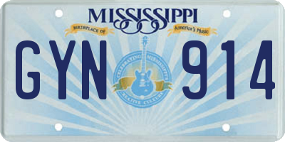 MS license plate GYN914