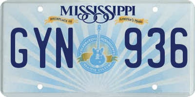 MS license plate GYN936