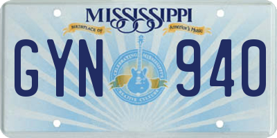 MS license plate GYN940