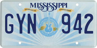 MS license plate GYN942