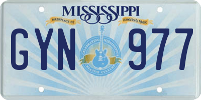 MS license plate GYN977