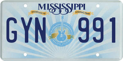MS license plate GYN991