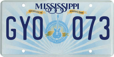 MS license plate GYO073
