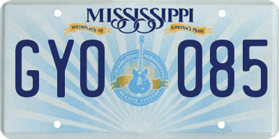 MS license plate GYO085