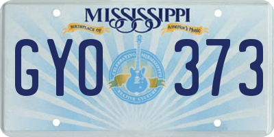 MS license plate GYO373