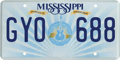 MS license plate GYO688