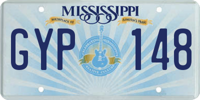 MS license plate GYP148