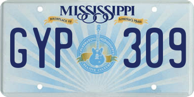 MS license plate GYP309