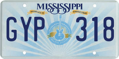 MS license plate GYP318