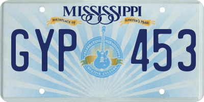 MS license plate GYP453