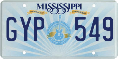 MS license plate GYP549