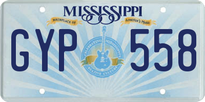 MS license plate GYP558